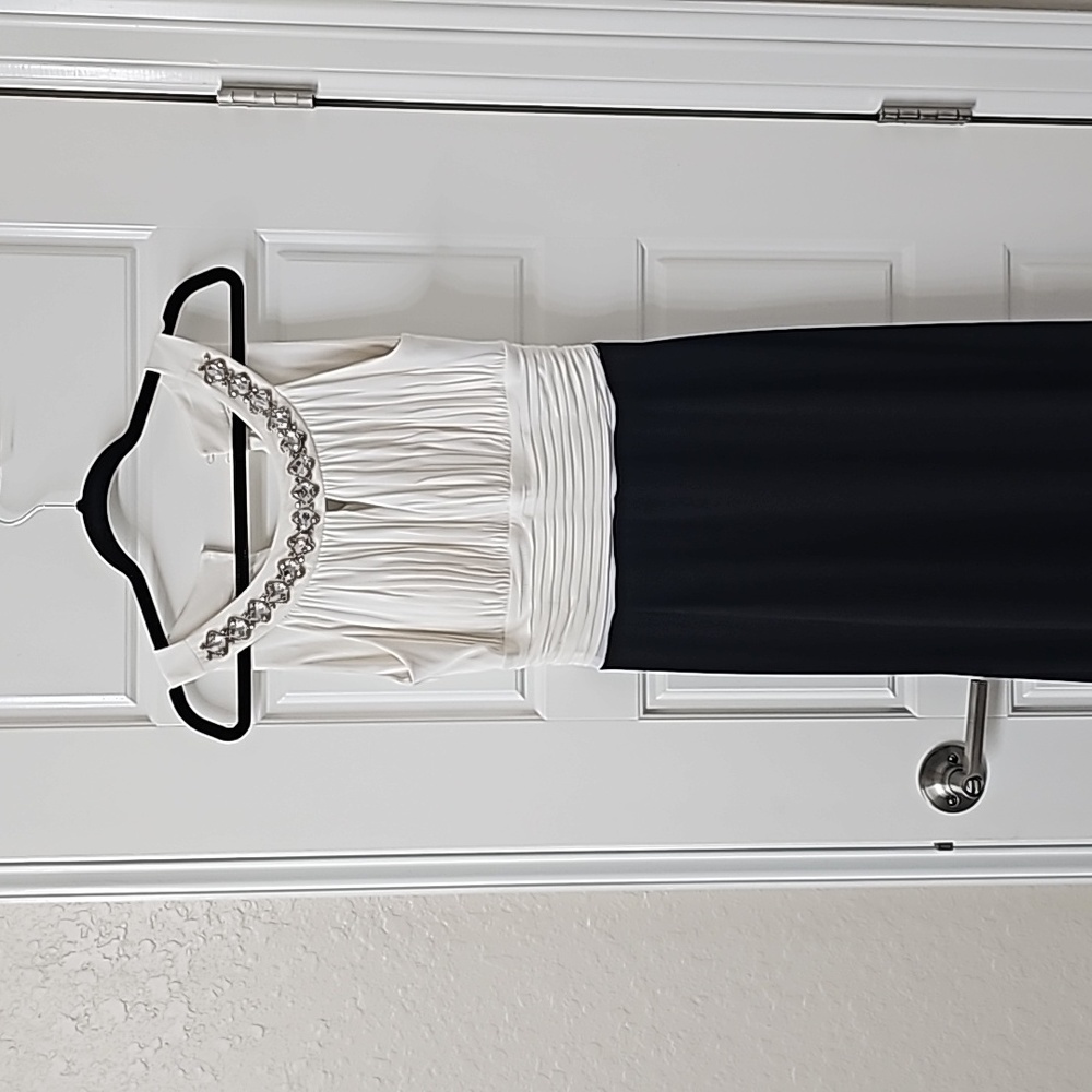 Sangria Gown Jeweled Neckline